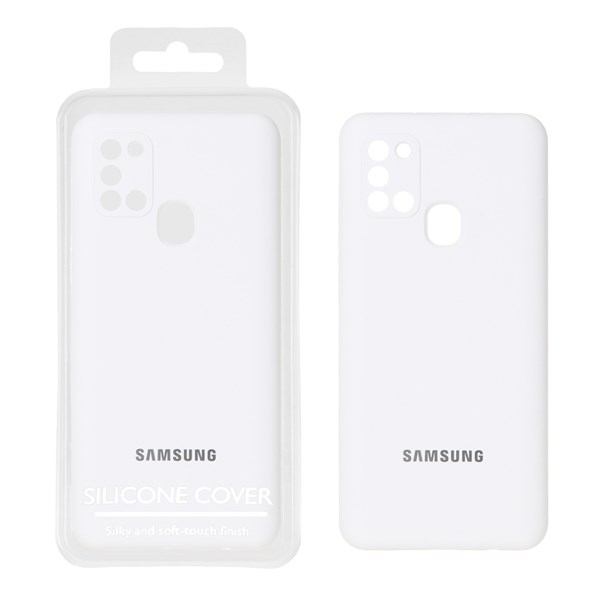 قاب سیلیکونی پاک کنی اورجینال Master Quality مدل Samsung Galaxy A21s - سفید (پک دار)